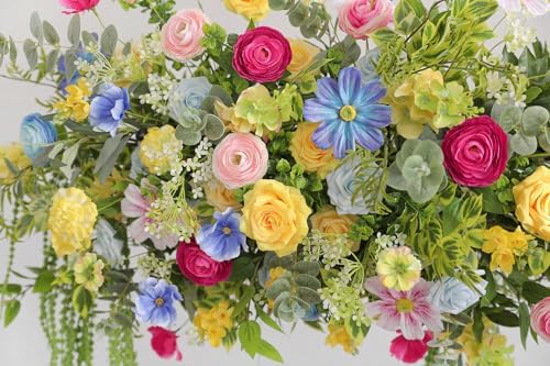 Serra Flora Artificial Flowers Combo Set Faux Flowers Bulk Flower Leaf with Stems for DIY Wedding Bouquets Centerpieces Baby Shower Party Home Decorations - Image 4