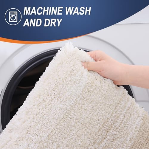 OLANLY Luxury Toilet Rugs U-Shaped 24x20, Soft Absorbent Microfiber Mat - Image 5