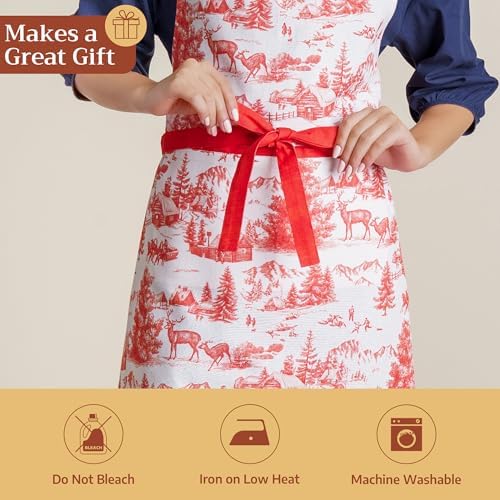 Maison d' Hermine Aprons for women with Pocket 100% Cotton (27.50"x31.50") - Image 5