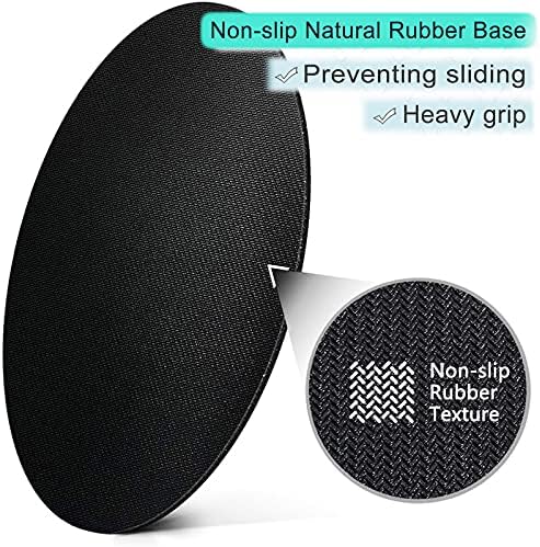 ITNRSIIET Round Mouse Pad with Stitched Edge Premium-Textured Waterproof Non-Slip Rubber Base Desktop Protection Mat Diameter 8.7 inches, Blue Marble Texture - Image 4