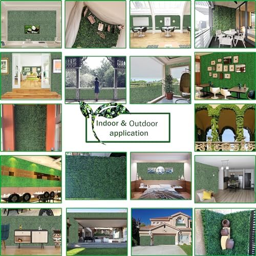 ODTORY Artificial Grass Wall Greenery Backdrop, 10X10 in 25P(17.5 sqft) - Image 6