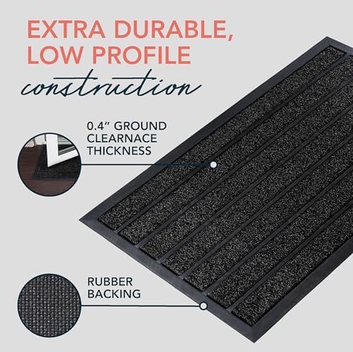 ubdyo Extra Durable Door Mat Outside Entrance (32" x 20", Bright Black) - Image 4