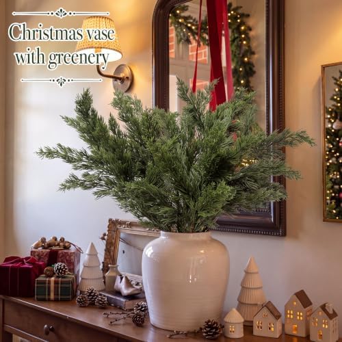 Wavwavw 6 Pcs 25.5 Inch Artificial Christmas Cedar Pine Needles Branches - Image 6