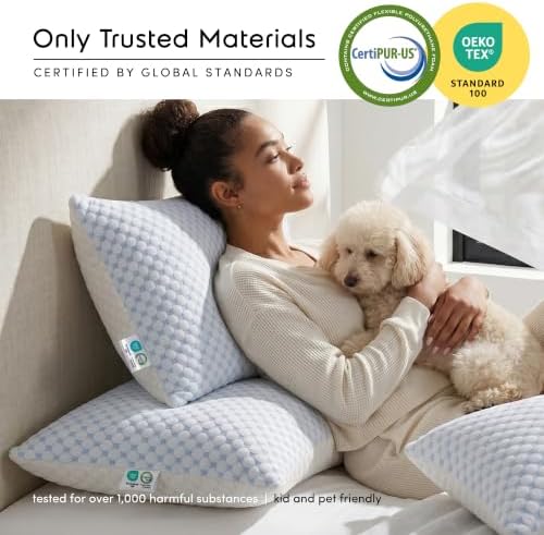 Nestl Cooling Memory Foam Pillow, Toddler, 2-Pack - Image 3