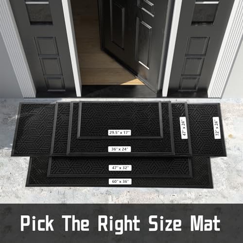 Yimobra Front Door Mat for Outside Entrance, Black, 29.5x17 - Image 2