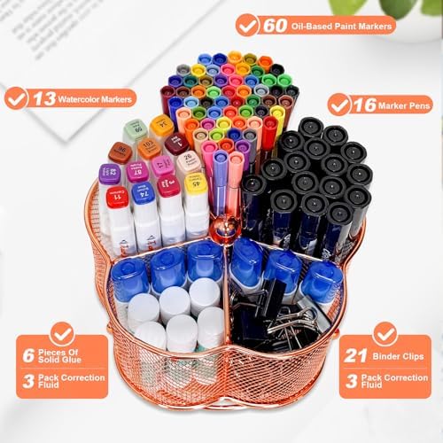 Pen Holder for Desk,360 Degree Rotating Pencil Holder Organizer - Image 3