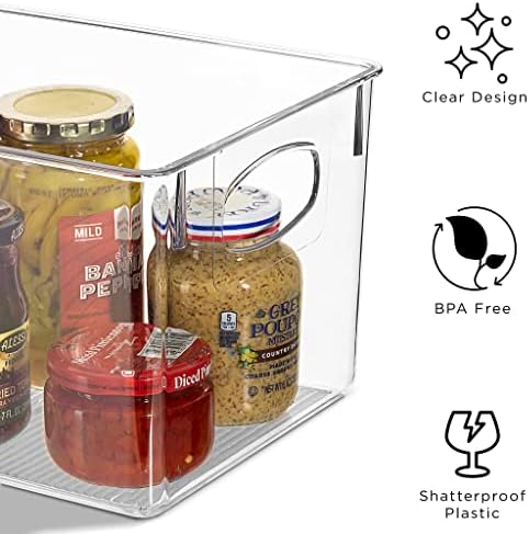 Sorbus Fridge Organizers and Storage, Clear Plastic Bins (Medium, 2 Pack) - Image 5
