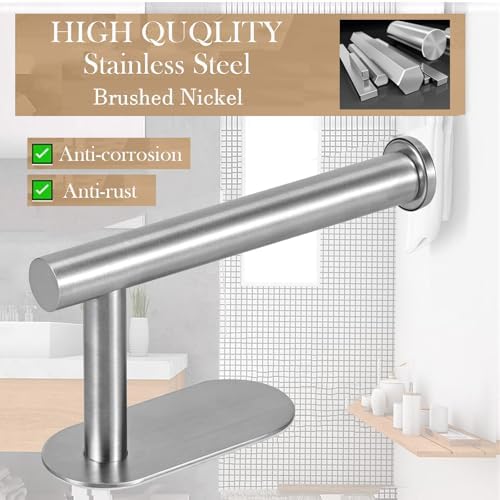 JOPOFI Toilet Paper Holder - Adhesive Toilet Paper Holder - Brushed Nickel - Image 2