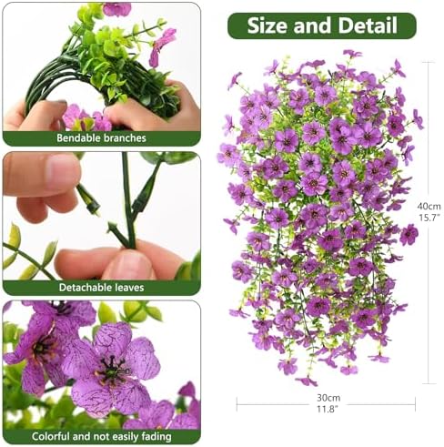 Artificial Fake Flowers Plants for Outdoor UV Resistant Summer Decoration - Image 2