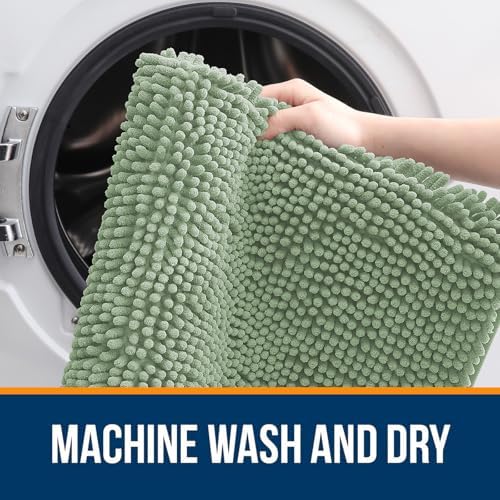 OLANLY Bathroom Rugs 30x20, Extra Soft Absorbent Chenille Bath Rugs - Image 5