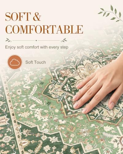 OLANLY 3x5 Washable Accent Rug, Soft Non Slip Carpet for Entryway Bedside - Image 4