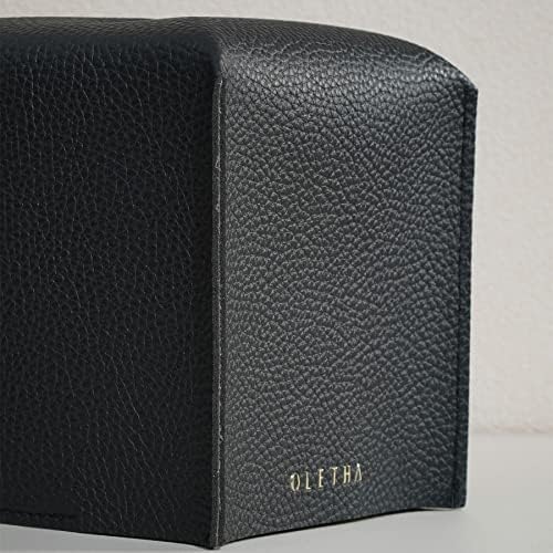 OLETHA Square Tissue Box Cover, Aesthetic Desk Decor, Black, 2 Pack - Image 4