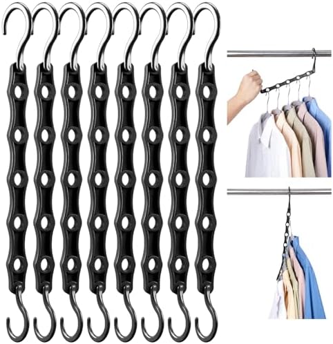 HOUSE DAY Space Saving Hangers 8 Pack, Closet Organizers and Storage by HOUSEDAY
