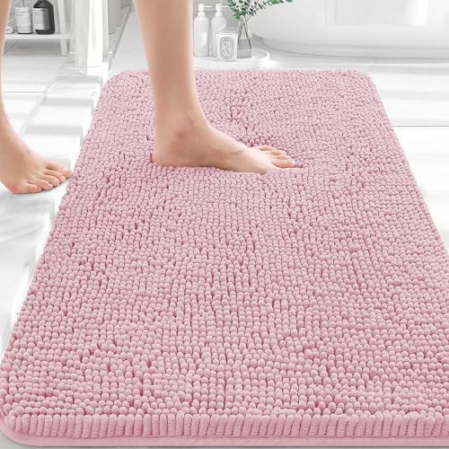 OLANLY Bathroom Rugs 30x20, Extra Soft Absorbent Chenille Bath Rugs by OLANLY