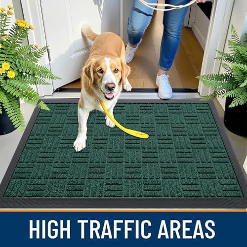 OLANLY Front Door Mat Outside Entrance 47x23, Heavy-Duty Rubber Doormat - Image 5
