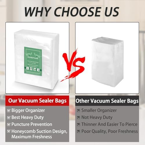 Vacuum Sealer Bags,2.7"*4" 100 Pcs Heavy Duty Pre-Cut Design Commercial Grade Food Sealable Bag for Heat Seal Food Storage,Boilsafe to 280°F Freezable,Good for Storage,Meal Prep and Sous Vide - Image 4
