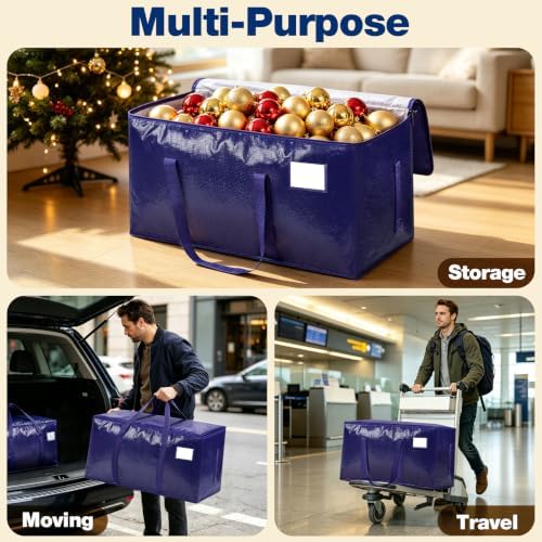 8 Pack Heavy Duty Waterproof Moving Bags, Foldable Totes - Image 6