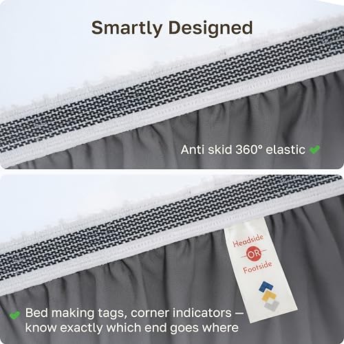 California Design Den Organic Cotton California King Fitted Sheets, Grey - Image 5
