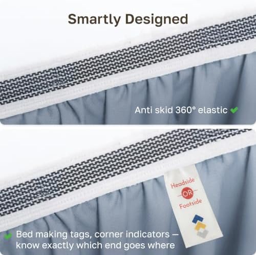 California Design Den 100% Organic Cotton Twin Bed Fitted Sheet, Blue - Image 5