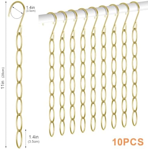 NiHome Clothing Chain Hangers 10-Pack, Space Saving Metal Closet Organizer - Image 7