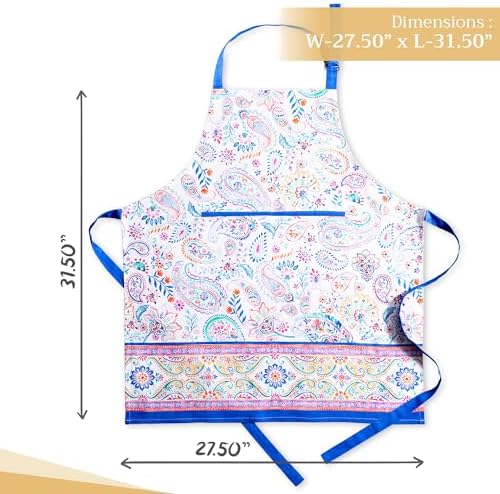 Maison d' Hermine Aprons for women with Pocket 100% Cotton (27.50"x31.50") - Image 4