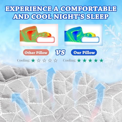HARBOREST Cooling Cube Pillow - Side Sleeper Pillow for Neck and Shoulder Pain, Memory Foam Pillow Cube Pro with Adjustable Firmness,12"x12"x5", Grey - Image 3
