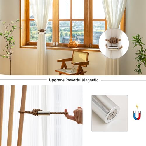 Curtain Tiebacks Magnetic Decorative Rope Tie Backs Holdbacks Contoeey - Image 3