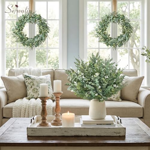 Serwalin 70PCS Mixed Eucalyptus Stems, Greenery Stems for Centerpieces - Image 2