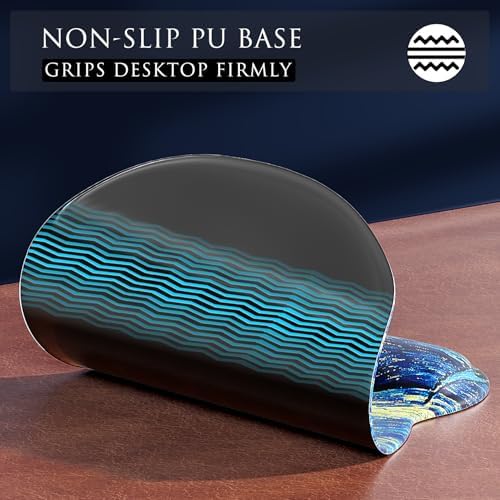 MROCO Ergonomic Mouse Pad with Gel Wrist Rest, 9.4 x 8.1 in, Starry Night - Image 6