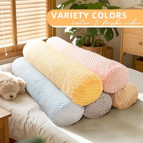 Long Bolster Body Pillow with Removable Washable Cover 59IN Grey - Image 3