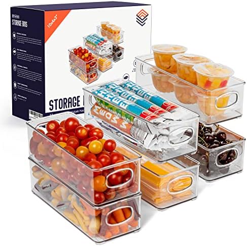 ClearSpace Plastic Pantry Organization and Food Storage Bin – Great Kitchen Organization and Kitchen Storage – Fridge Organizer Bins, Pantry Storage – 6 Pack by ClearSpace