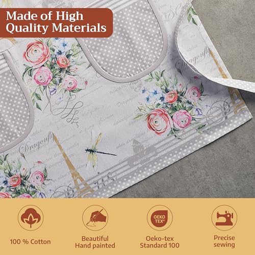 Maison d' Hermine Aprons for women with Pocket 100% Cotton (27.50"x31.50") - Image 3