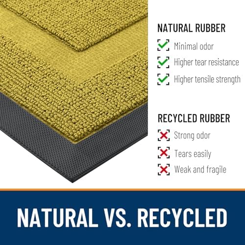 OLANLY Front Door Mat Outside 47x17, All-Season Heavy-Duty Rubber Doormat - Image 3