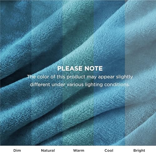 Bedsure GentleSoft Bedding Fleece Blanket for Girls and Boys - Soft Cozy Cute Small Throw Blankets for Travel, 43x55 Inches,Teal Blue - Image 3