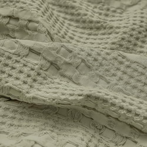 PHF Cotton Waffle Body Pillowcase 20" x 54", Dusty Sage, No Insert - Image 5