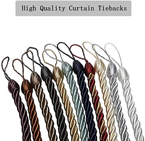 BEL AVENIR Curtain Tiebacks Ropes Tie-Backs,Handmade Holdbacks(Purple,4P) - Image 6