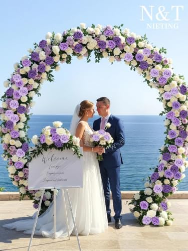 N&T NIETING Artificial Flowers 50Pcs Real Touch Fake Foam Rose Purple Flowers with Stems Lavender for DIY Wedding Bridesmaid Bridal Bouquets Centerpieces Party Home Decoration(Series Purple) - Image 3