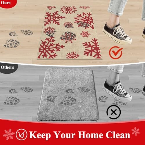 Vaukki Christmas Indoor Doormat, Xmas Entry Door Mat 32x48 inch - Image 5