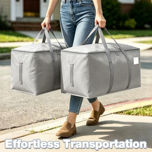 6 Pack Heavy Duty Waterproof Moving Bags, Foldable Totes - Image 5
