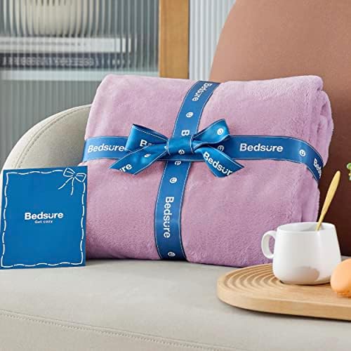 Bedsure Fleece Blanket Throw Blanket - Light Purple Lavender Violet Lightweight Blanket for Sofa, Couch, Bed，Camping, Travel - Super Soft Cozy Microfiber Blanket - Image 6