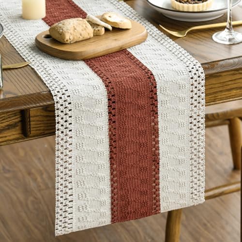 Artoid Mode Caramel Farmhouse Rustic Table Runner 12x36 Inch by ArtoidMode