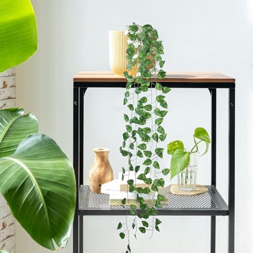 24 Pack Artificial Ivy Garland, 168 Ft Fake Vines Hanging Plants for Room Decor, 72 Leaves Aesthetic Faux Greenery Garland Pothos Leaf with Strengthened Joint Prevent Leaves Falling Off for Wall Decor - Image 4