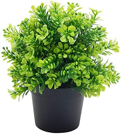 OFFIDIX Artificial Plastic Plants with Pots, Fake Plastic Eucalyptus Plants for Home Office Decoration, Small Faux Plastic Plants for Indoor Decor by Offidix