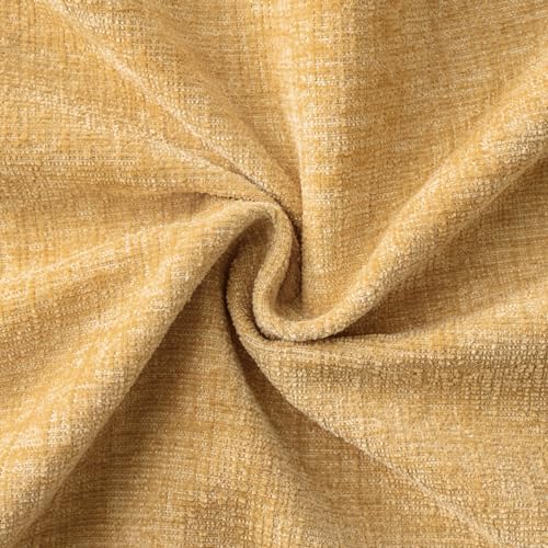 MIULEE Soft Chenille Throw Pillow Covers Beige Yellow 16x16 Inch Pack of 2 - Image 2