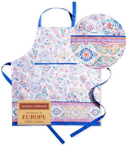 Maison d' Hermine Aprons for women with Pocket 100% Cotton (27.50"x31.50") by MaisondHermine