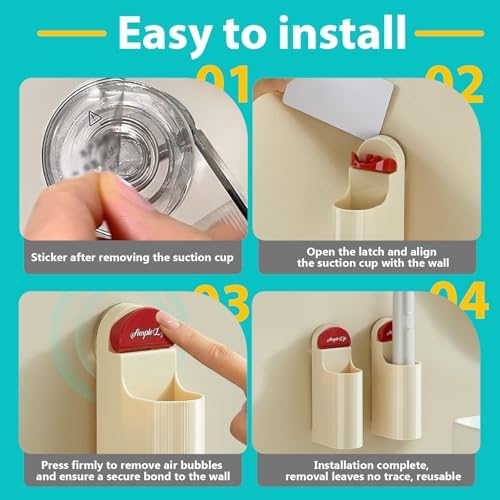4 Pack Electric Toothbrush Holders for Bathroom, Wall Mounted Clear Electric Toothbrush Organizer, Self Adhesive Bathrooms Toothbrush Storage for Shower, Saving Space and Keep Drying (Grey) - Image 4