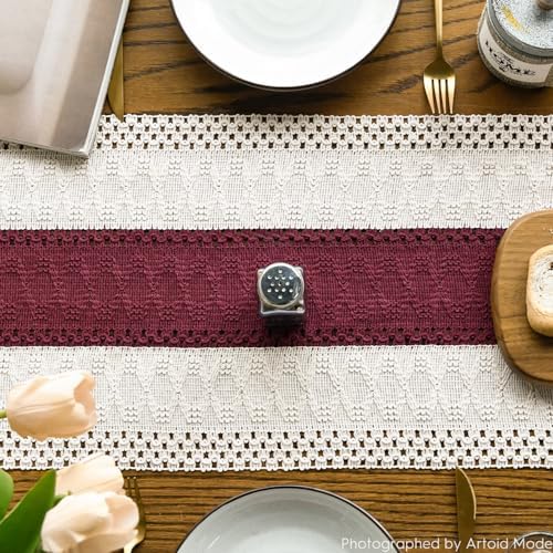 Artoid Mode Red Farmhouse Rustic Christmas Table Runner 12x48 Inch - Image 3