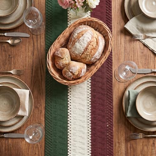 Artoid Mode Green Beige Red Farmhouse Rustic Table Runner 12x48 Inch - Image 2