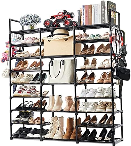 Mavivegue 9-Tier Metal Shoe Rack - Holds 50-55 Pairs, Tall Storage Shelf for Shoes, Boots, Entryway, Closet, Garage by Mavivegue