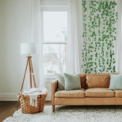 Freyalife Fake Vines for Room Decor (96 Pack 689Ft) Artificial Ivy Leaves Hanging Greenery Garlands for Home Bedroom Wall Wedding Christmas Party Office Patio Indoor Outdoor Garden Decor - Image 6